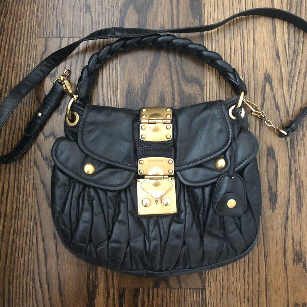 COPY - Miu Miu - Black Nappa Coffer Matelasse